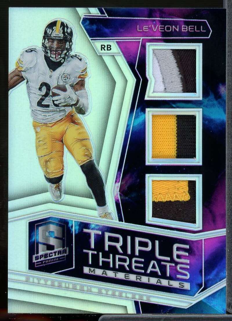 Le'Veon Bell Card 2017 Panini Spectra Triple Threats Materials Nebula #10  Image 1