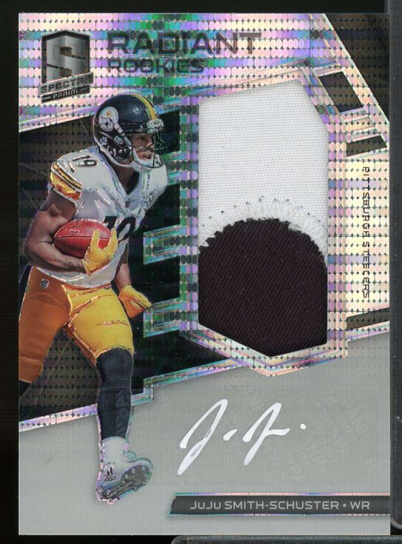 JuJu Smith-Schuster 2017 Spectra Radiant Rookie Patch AU Neon Black Light #13  Image 1