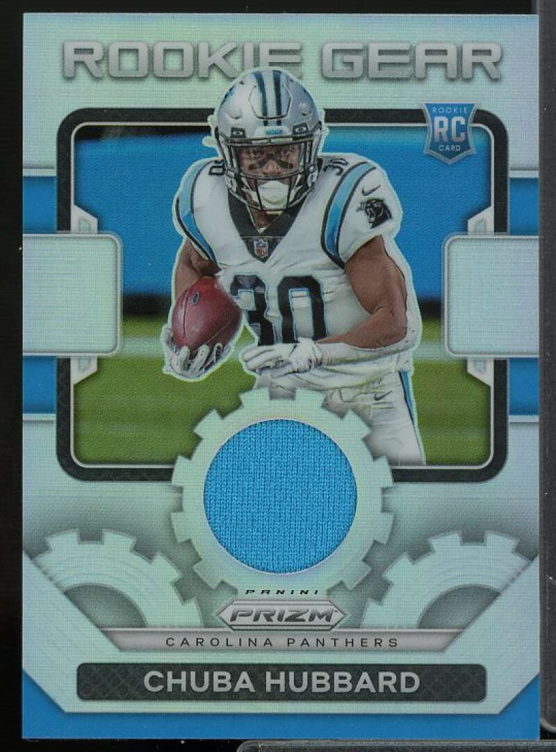 Chuba Hubbard Rookie Card 2021 Panini Prizm Rookie Gear #25  Image 1