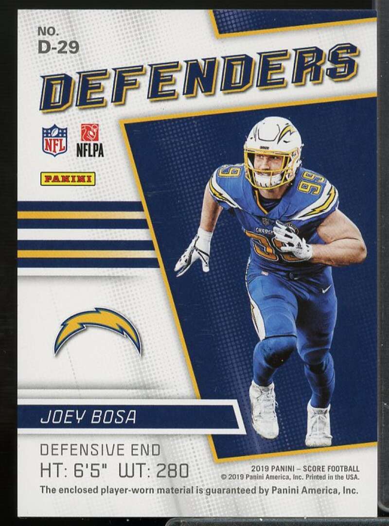 Joey Bosa Card 2019 Score Defenders Jerseys #29  Image 2