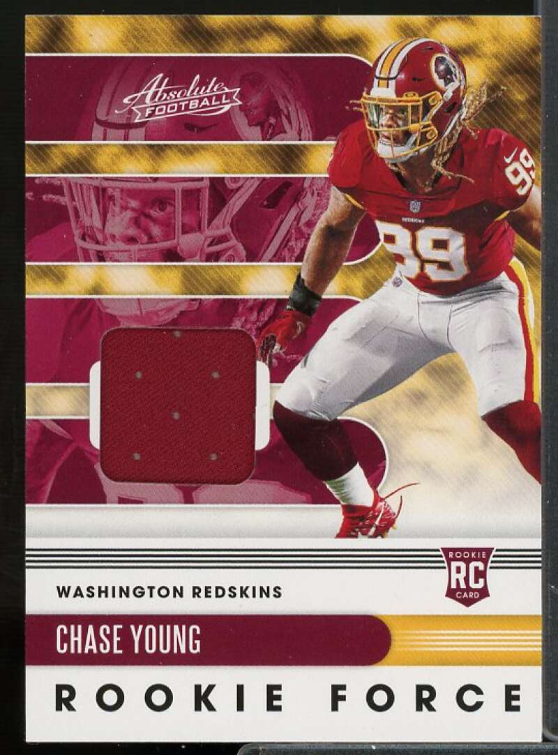 Chase Young Rookie Card 2020 Absolute Rookie Force Jerseys #16  Image 1