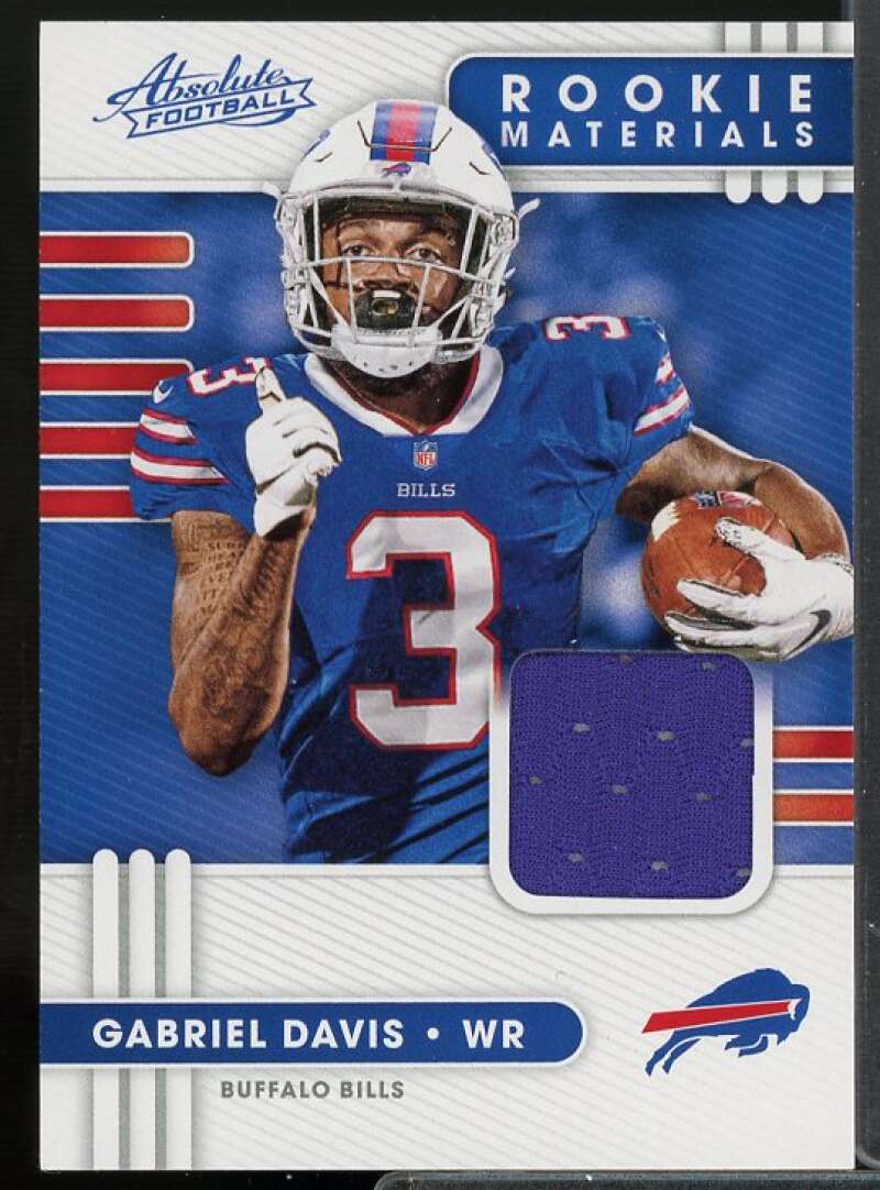 Gabriel Davis Rookie Card 2020 Absolute Absolute Rookie Materials #39  Image 1