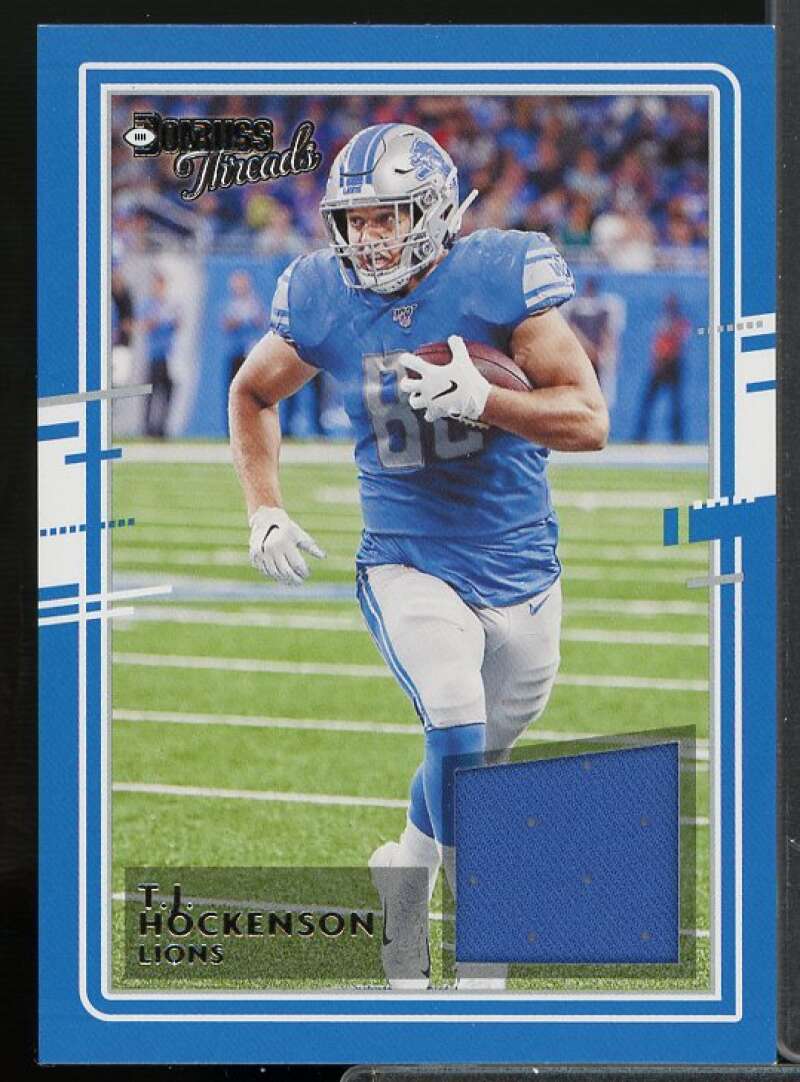 T.J. Hockenson Card 2020 Donruss Threads Blue #27  Image 1