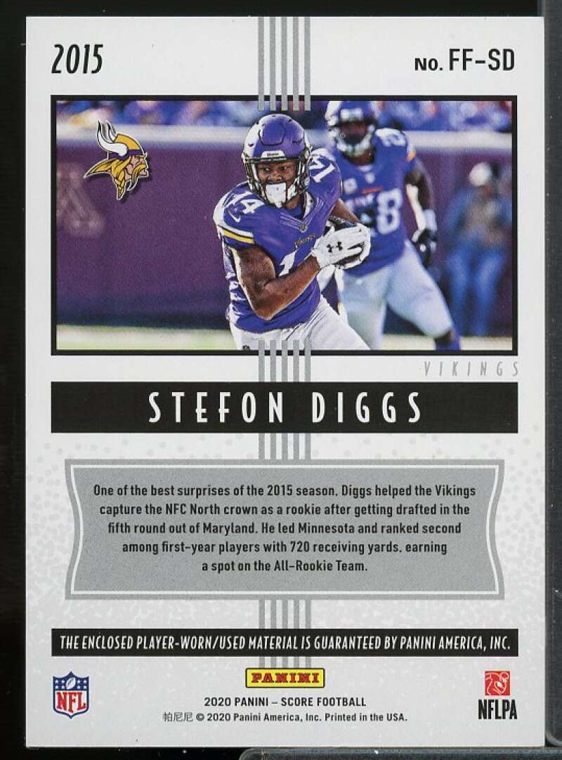 Stefon Diggs Card 2020 Score Freshman Flashbacks Jerseys #12  Image 2