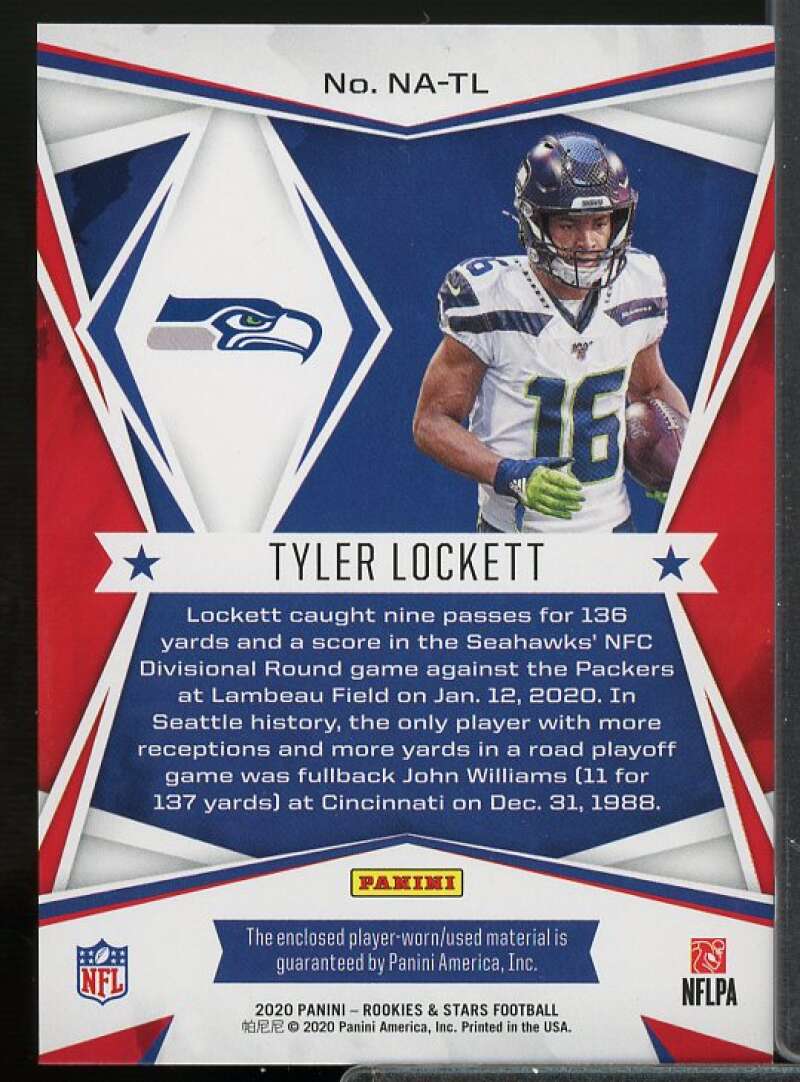 Tyler Lockett Card 2020 Rookies Stars NFL Authentic Jerseys #19  Image 2