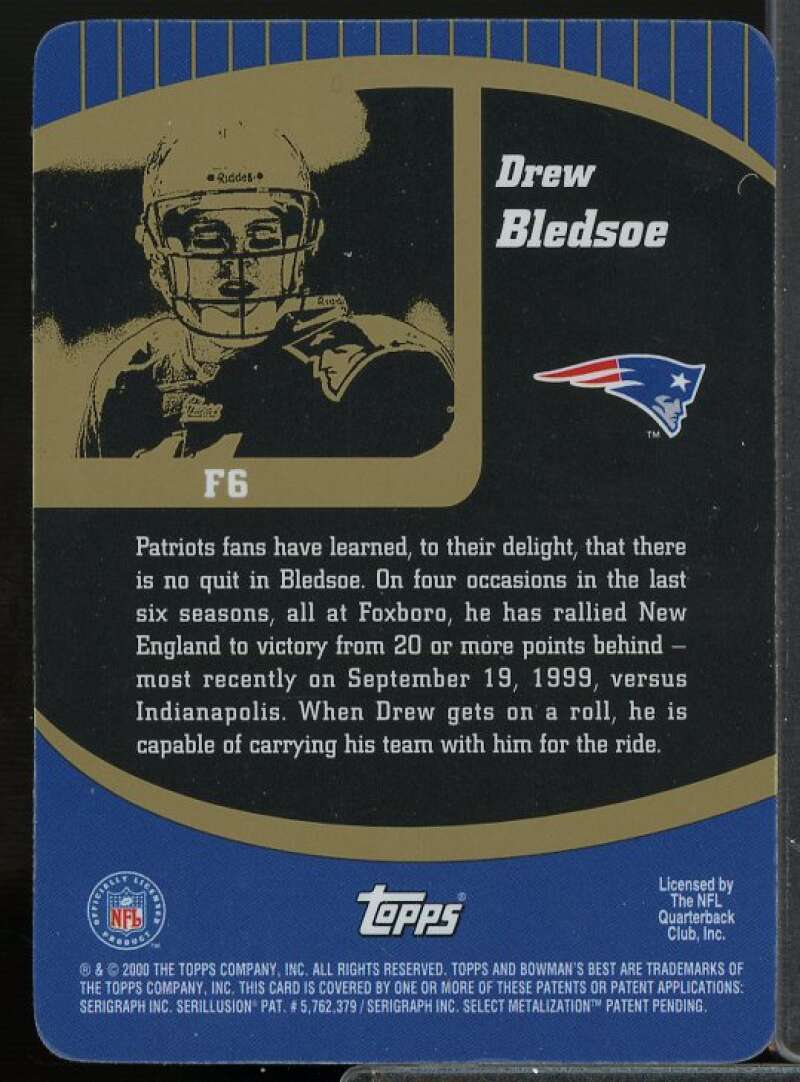 Drew Bledsoe Card 2000 Bowman's Best Franchise 2000 #F6  Image 2