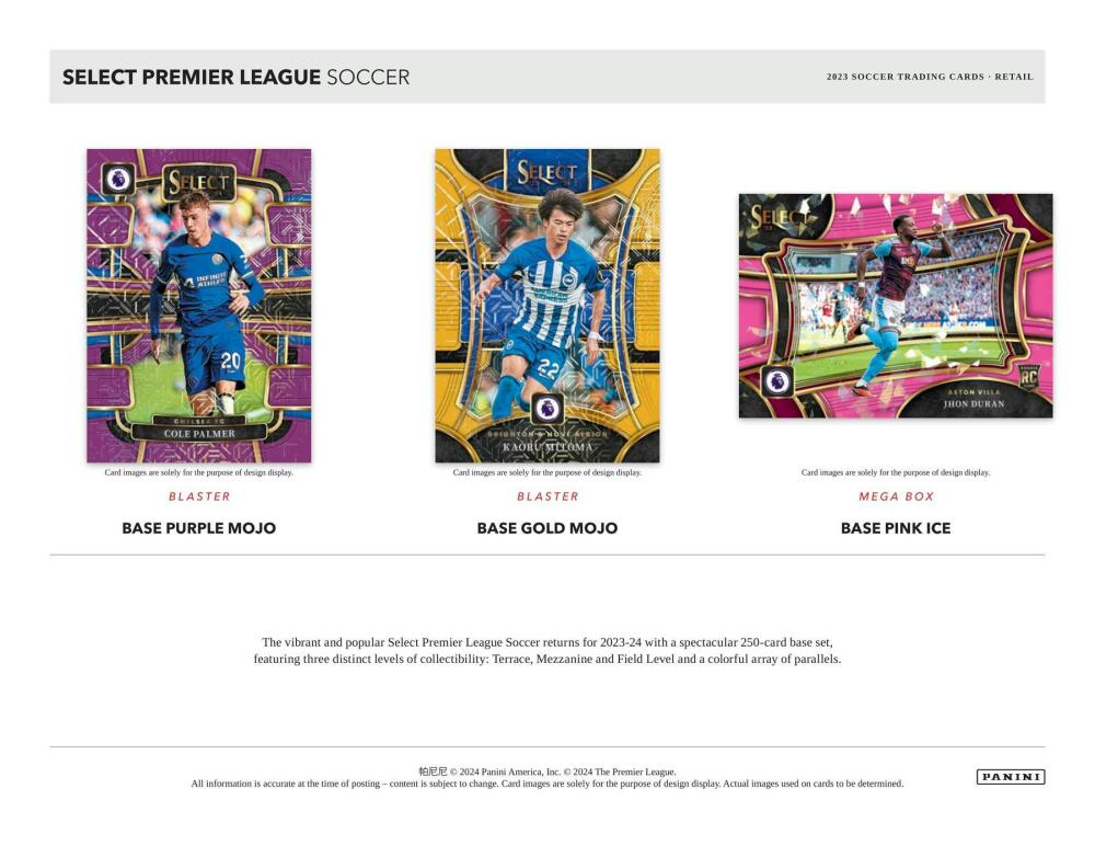 2023-24 Panini Select Premier League EPL Soccer Mega Box (Pink Ice) Image 4