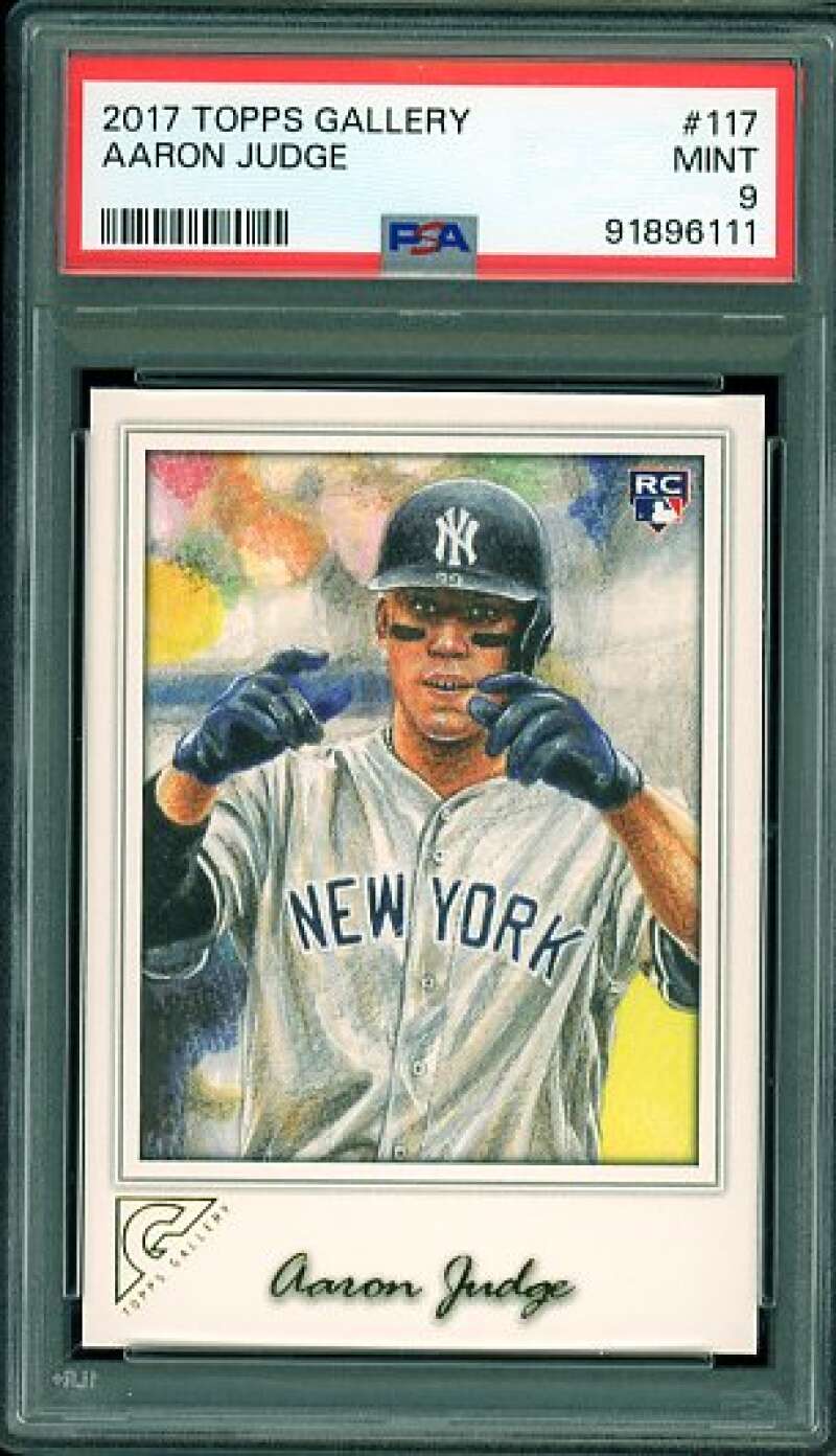 Aaron Judge Rookie Card 2017 Topps Gallery #117 PSA 9 Image 1