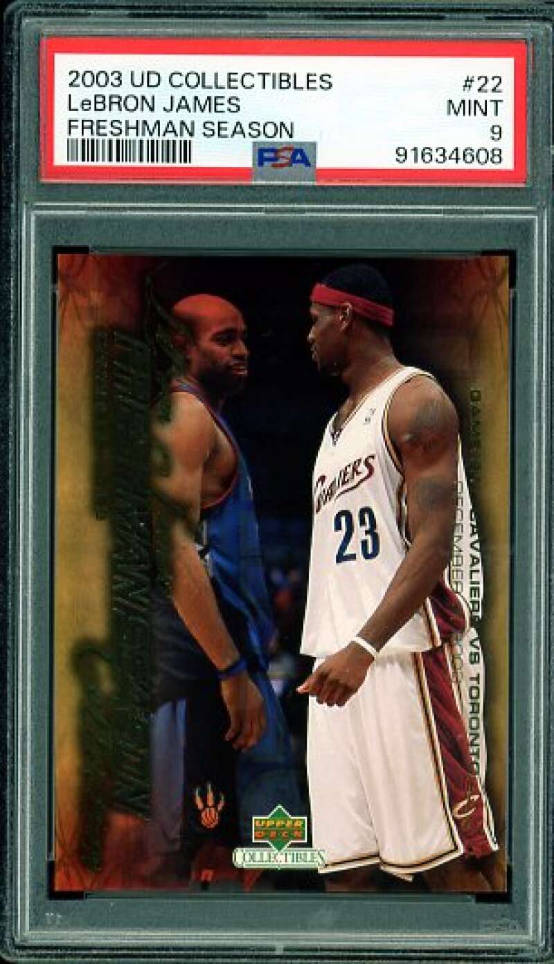 LeBron James Rookie Card 2003-04 UD Collectibles Freshman Season #22 PSA 9 Image 1