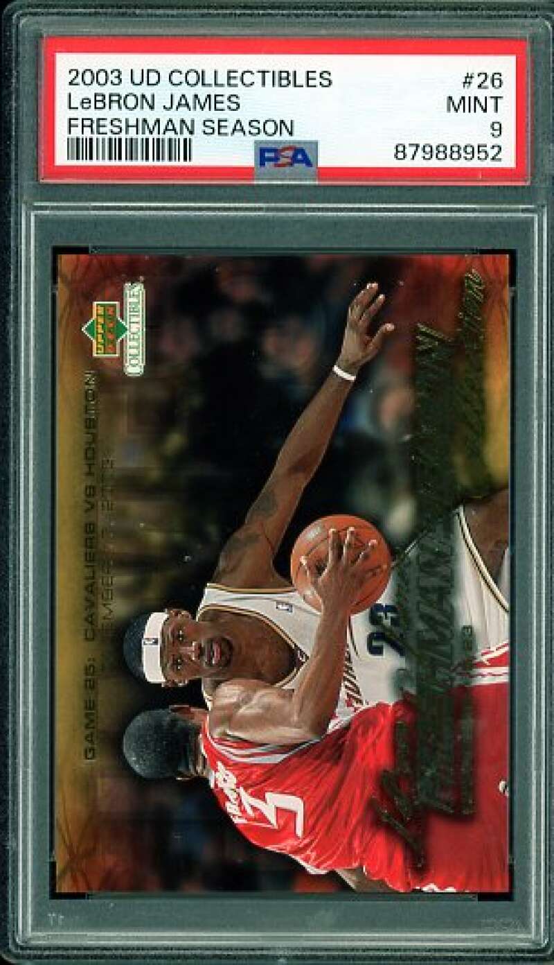 LeBron James Rookie Card 2003-04 UD Collectibles Freshman Season #26 PSA 9 Image 1