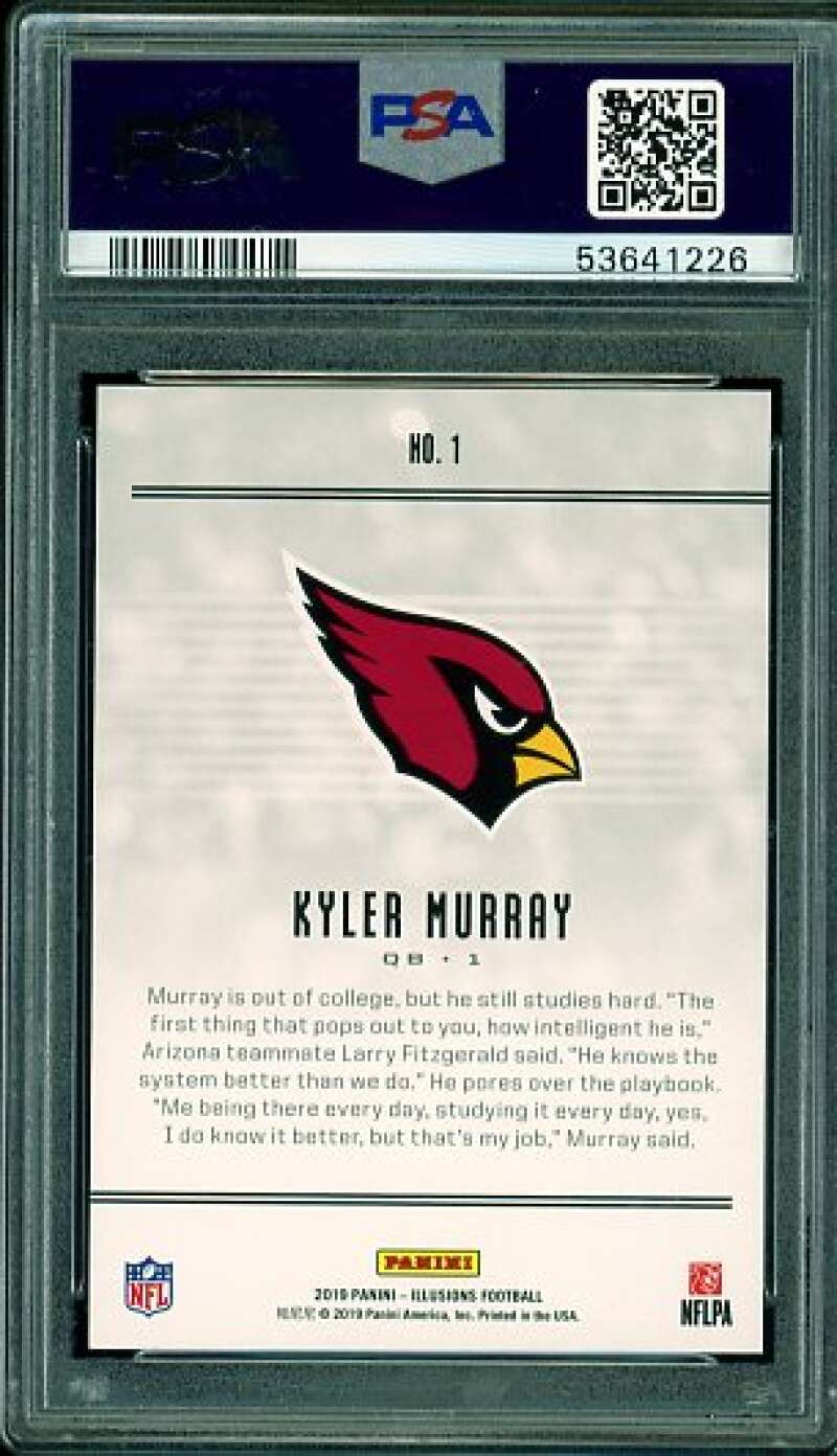 Kyler Murray Rookie Card 2019 Panini Illusions #1 PSA 9 Image 2