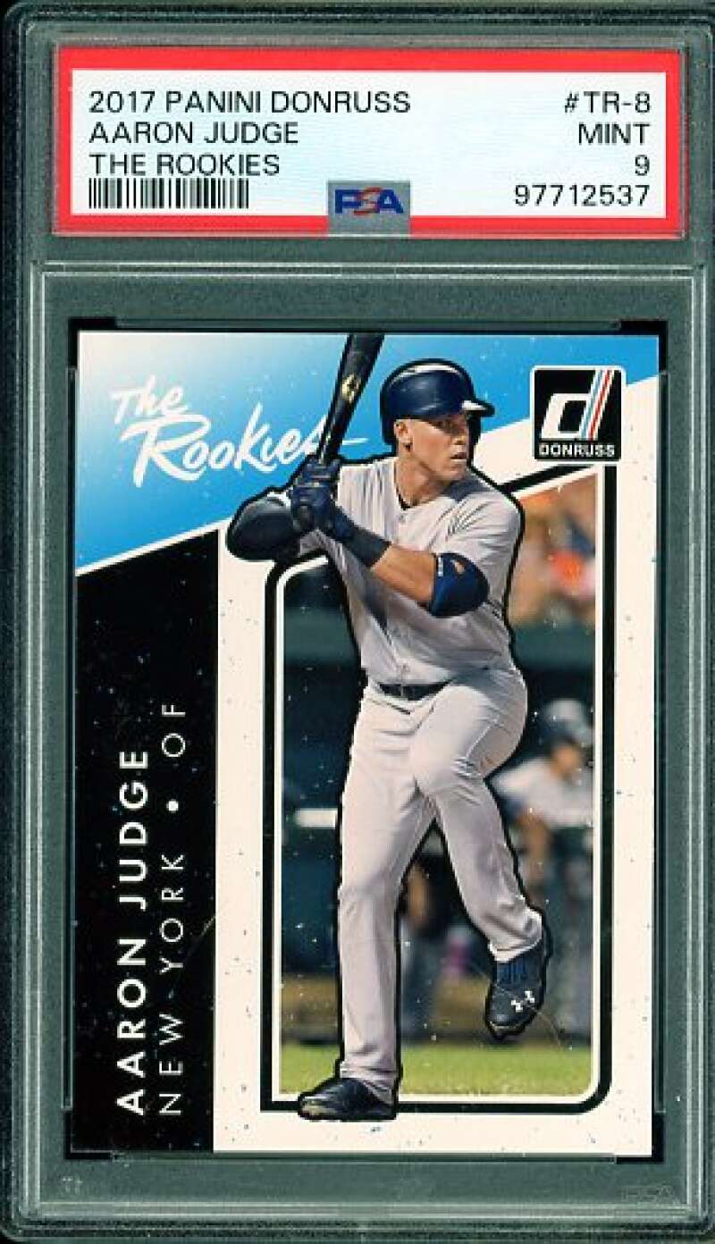 Aaron Judge Rookie Card 2017 Panini Donruss The Rookies #TR-8 PSA 9 Image 1