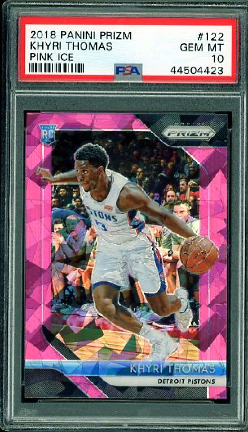 Khyri Thomas Rookie Card 2018-19 Panini Prizm Pink Ice #122 PSA 10 Image 1