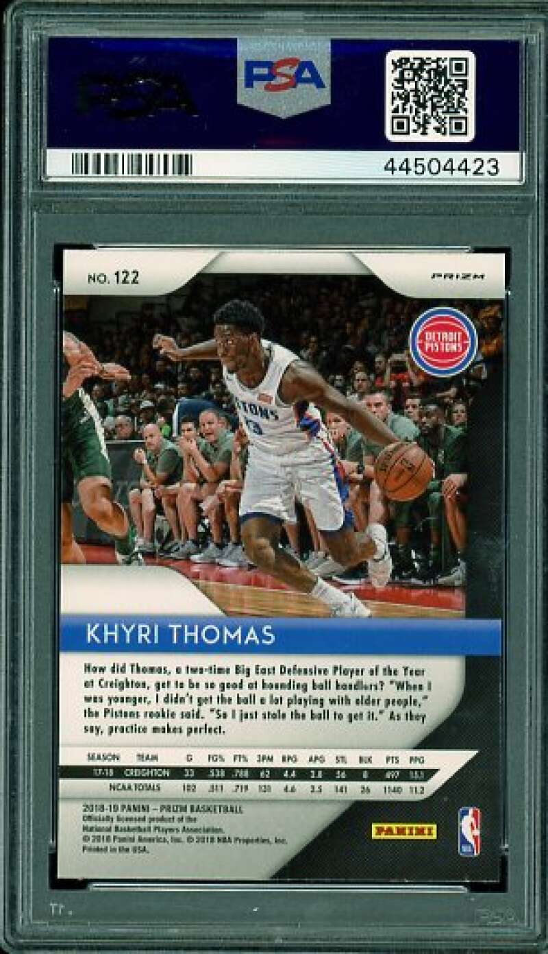 Khyri Thomas Rookie Card 2018-19 Panini Prizm Pink Ice #122 PSA 10 Image 2