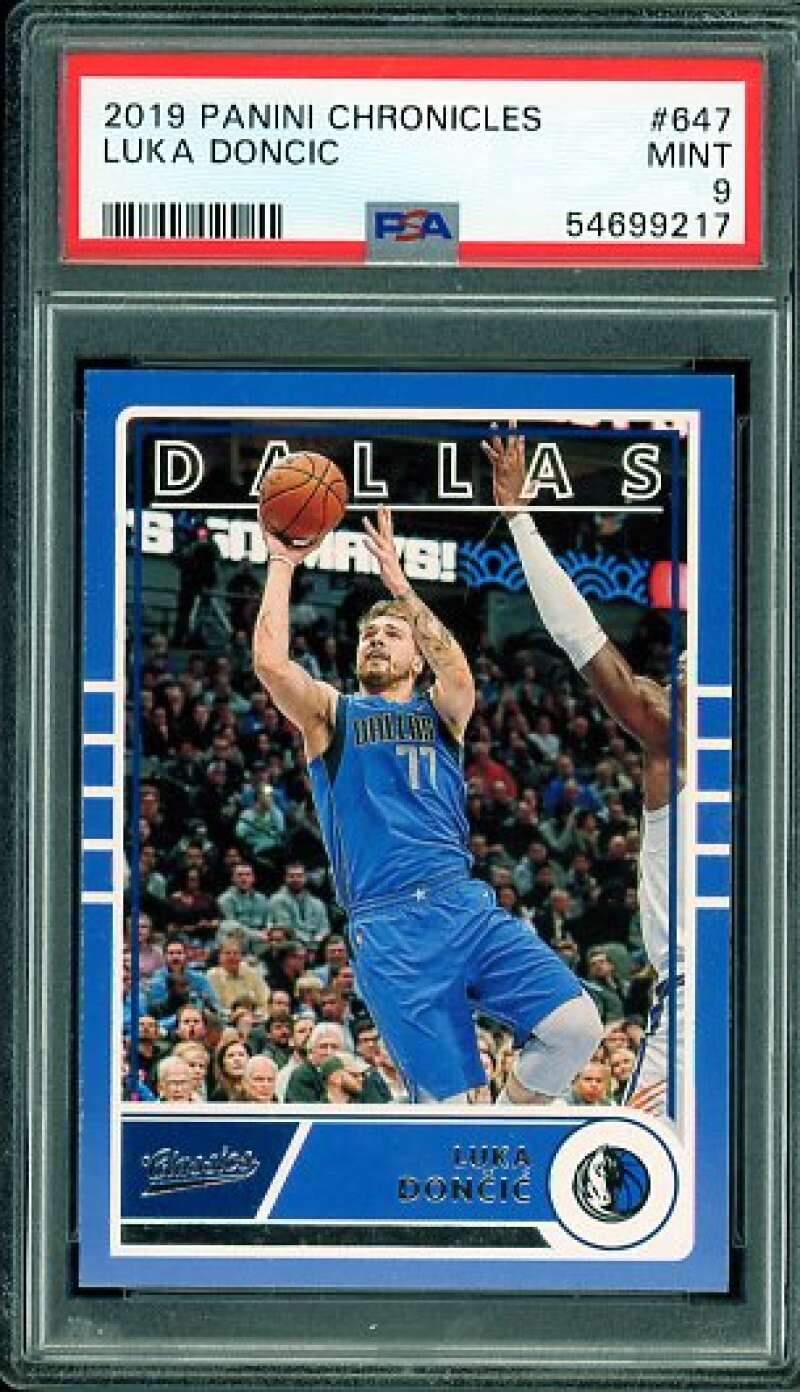 Luka Doncic Card 2019-20 Panini Chronicles #647 PSA 9 Image 1