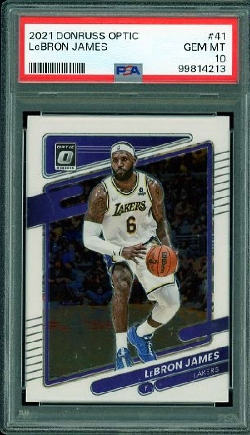 LeBron James Card 2021-22 Donruss Optic #41 PSA 10 Image 1