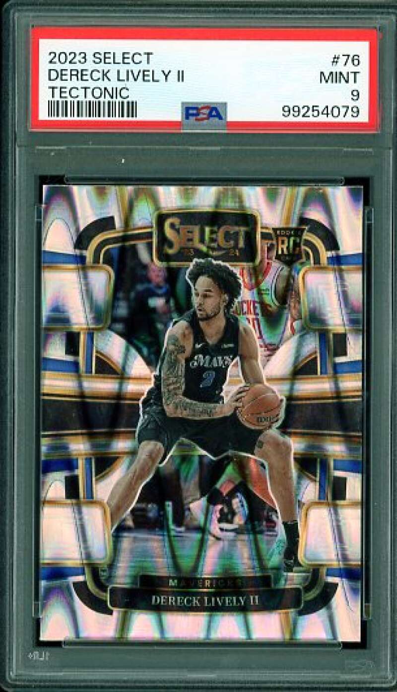 Dereck Lively II Rookie Card 2023-24 Select Tectonic #76 PSA 9 Image 1