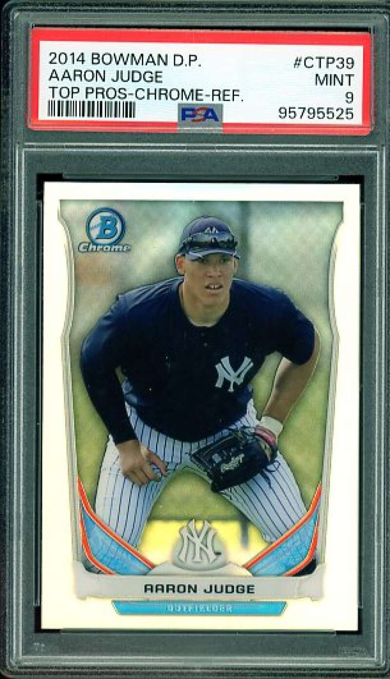 Aaron Judge Rookie Card 2014 Bowman Chrome Draft Refractors #CTP39 PSA 9 Image 1