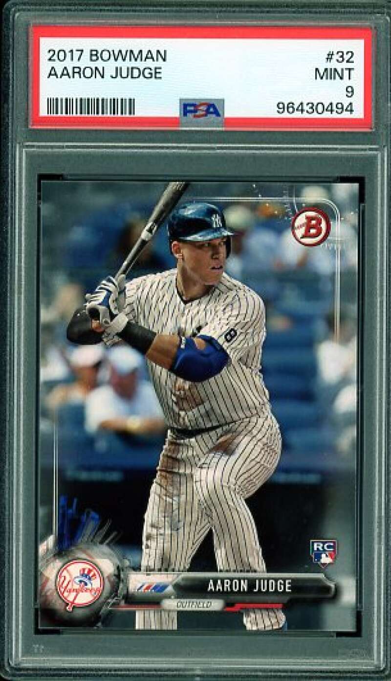 Aaron Judge Rookie Card 2017 Bowman #32 PSA 9 Image 1