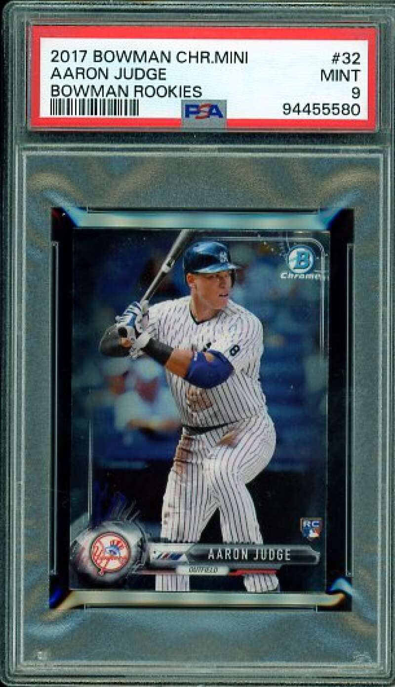 Aaron Judge Rookie Card 2017 Bowman Chrome Mini #32 PSA 9 Image 1