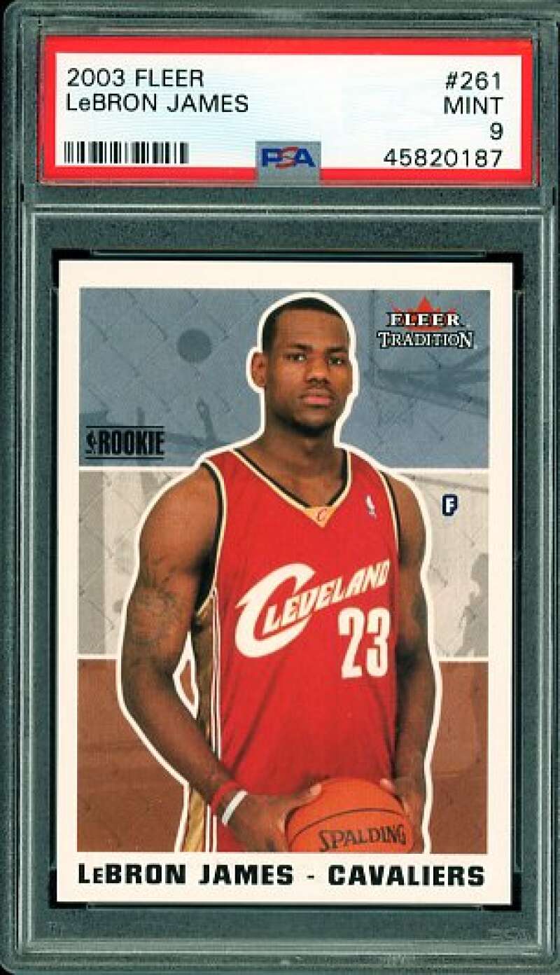 LeBron James Rookie Card 2003-04 Fleer #261 PSA 9 Image 1