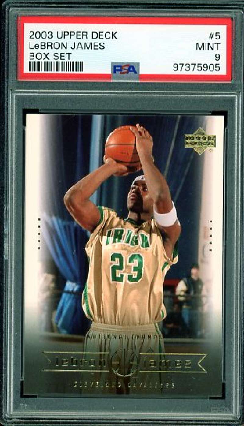 LeBron James Rookie Card 2003-04 Upper Deck Box Set #5 PSA 9 Image 1
