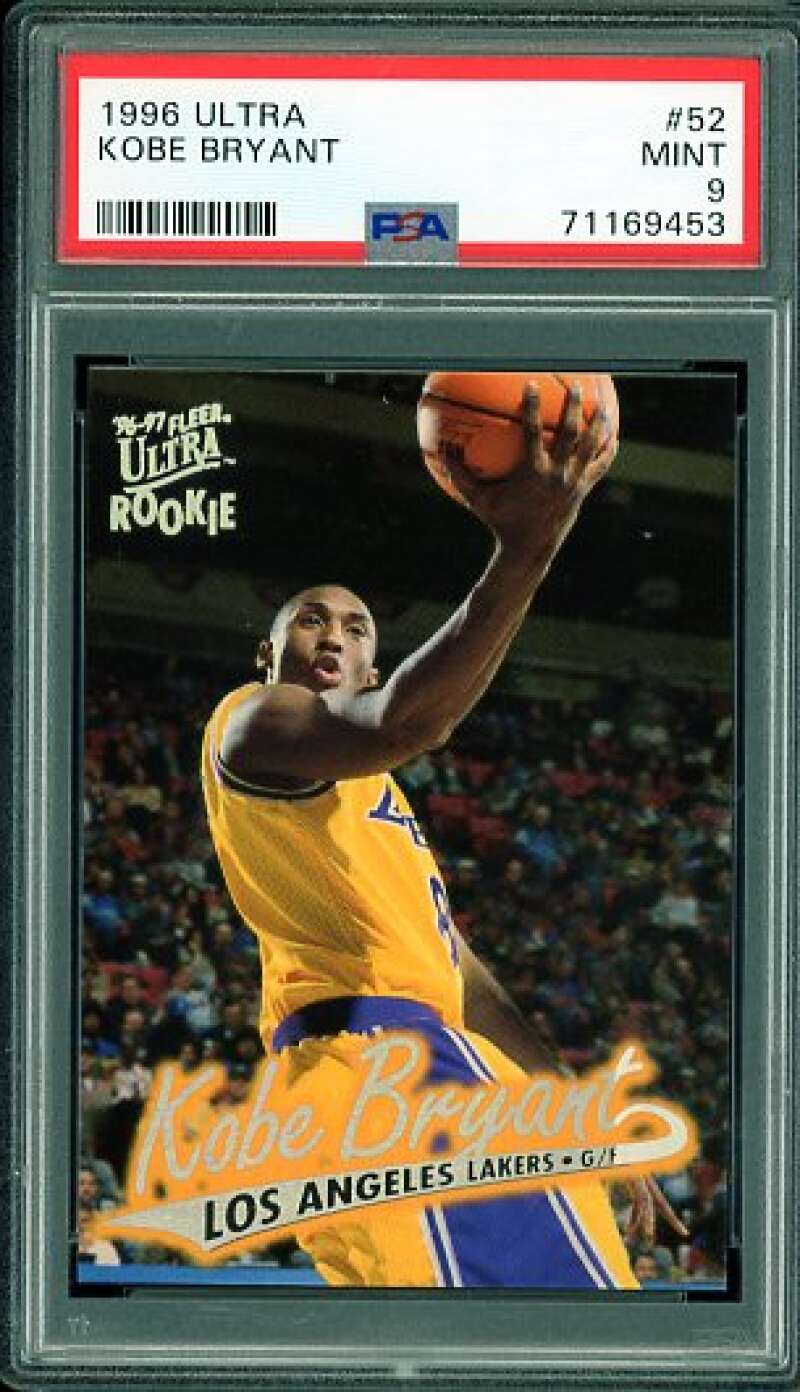 Kobe Bryant Rookie Card 1996-97 Ultra #52 PSA 9 Image 1