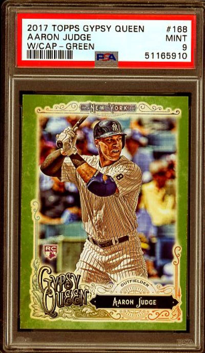 Aaron Judge Rookie Card 2017 Topps Gypsy Queen Green #168 PSA 9 Image 1