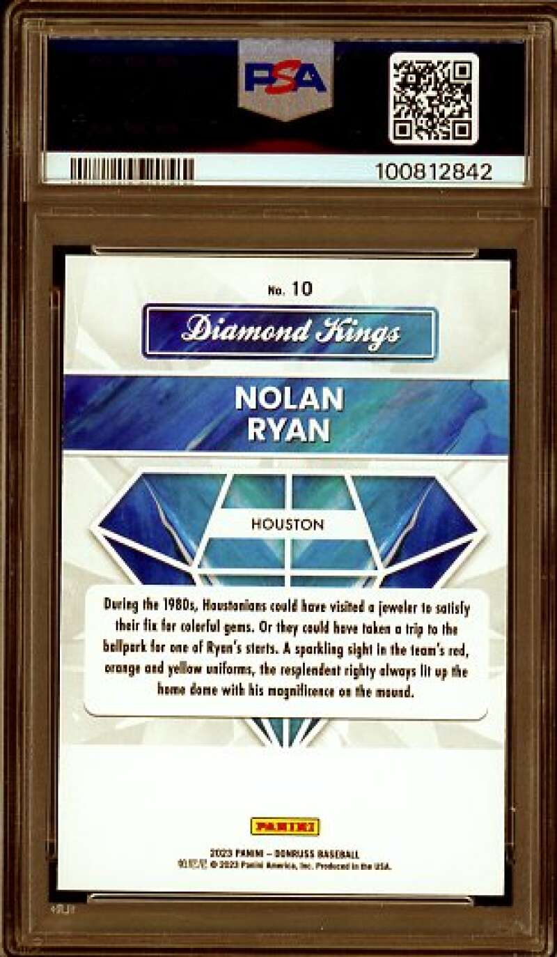 Nolan Ryan Card 2023 Donruss Holo Orange #10 (pop 3) PSA 10 Image 2