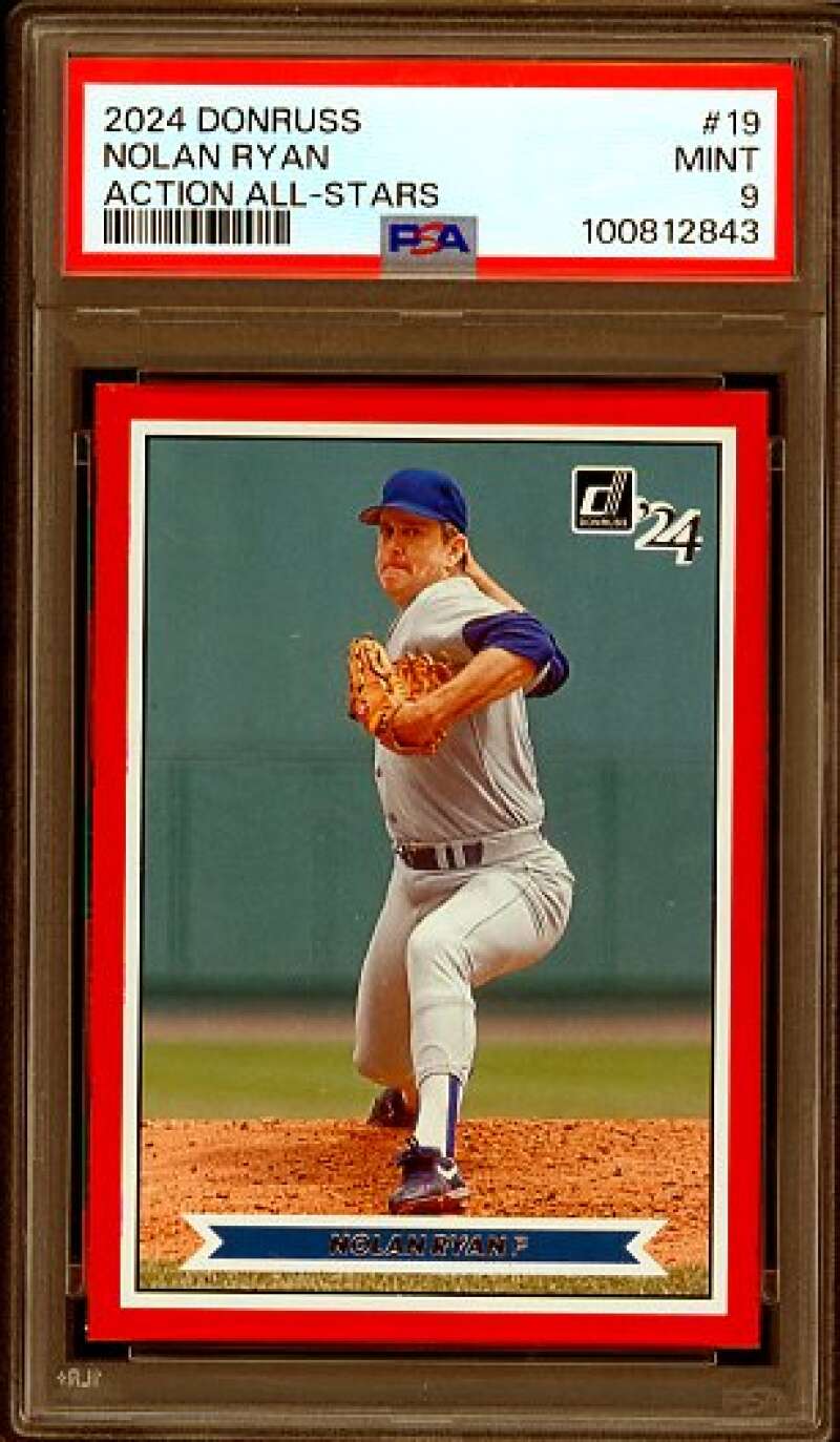 Nolan Ryan Card 2024 Donruss Action All-Stars (pop 4) #19 PSA 9 Image 1