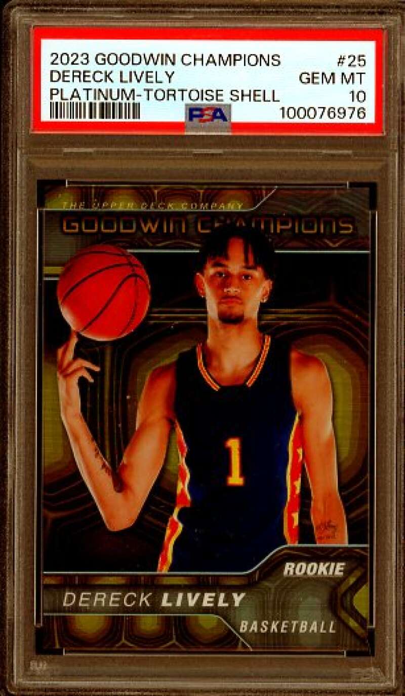 Dereck Lively 2023 Goodwin Champions Platinum Tortoise Shell (pop 1) #25 PSA 10 Image 1