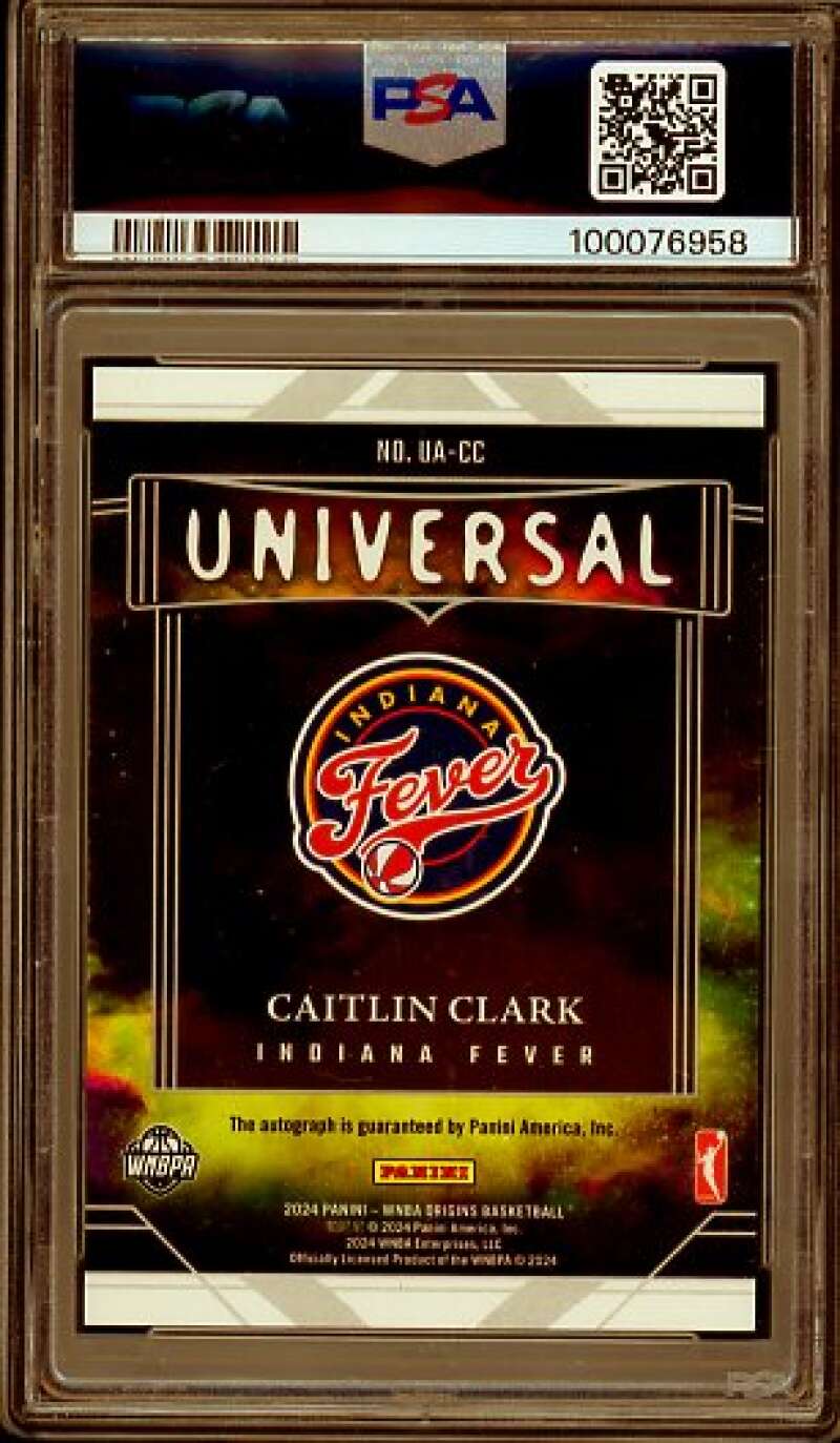 Caitlin Clark Rookie 2023-24 Origins WNBA Unversal Auto Gold (9/10) #Uacc PSA 10 Image 2