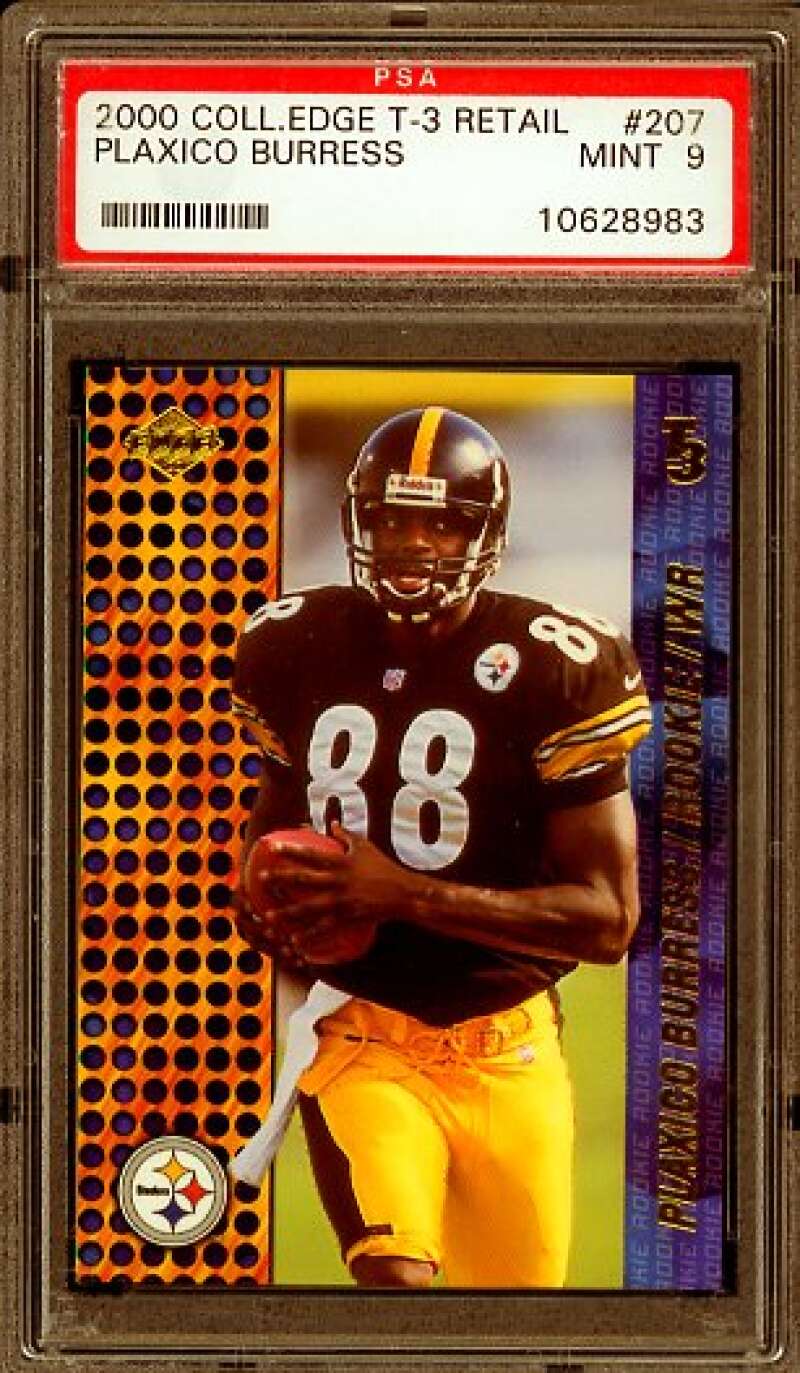 Plaxico Burress Rookie Card 2000 Collector's Edge T-3 Retail #207 PSA 9 Image 1