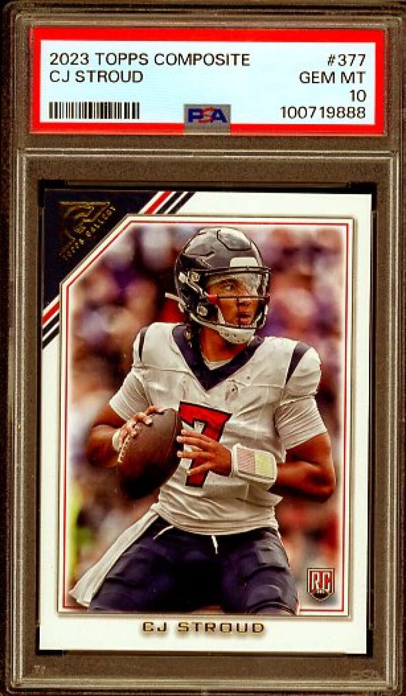C.J. Stroud Rookie Card 2023 Topps Composite #377 PSA 10 Image 1