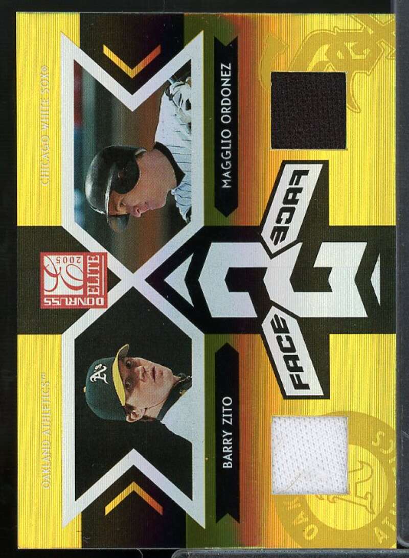 Barry Zito/Magglio Ordonez Card 2005 Donruss Elite Face 2 Face Jerseys #14  Image 1