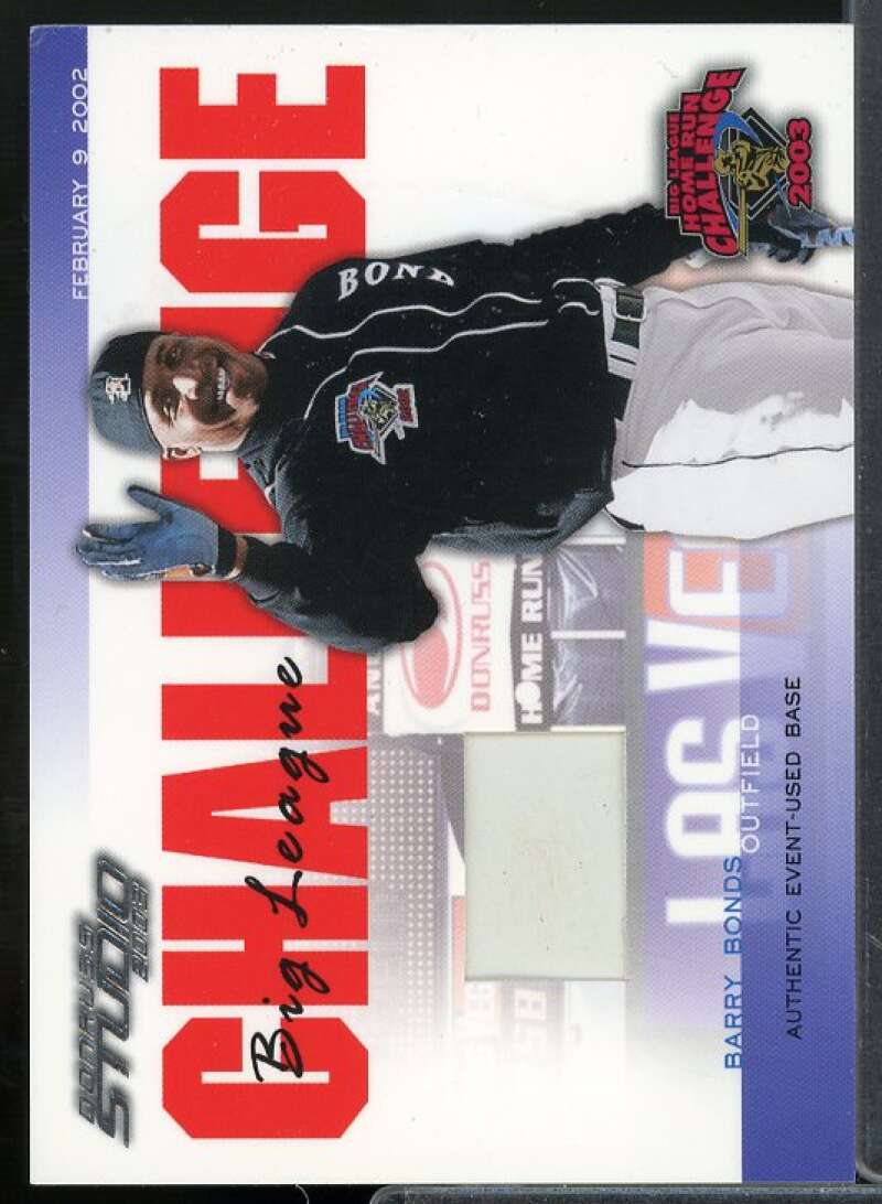 Barry Bonds 02 Base Card 2003 Studio Big League Challenge Materials #40  Image 1
