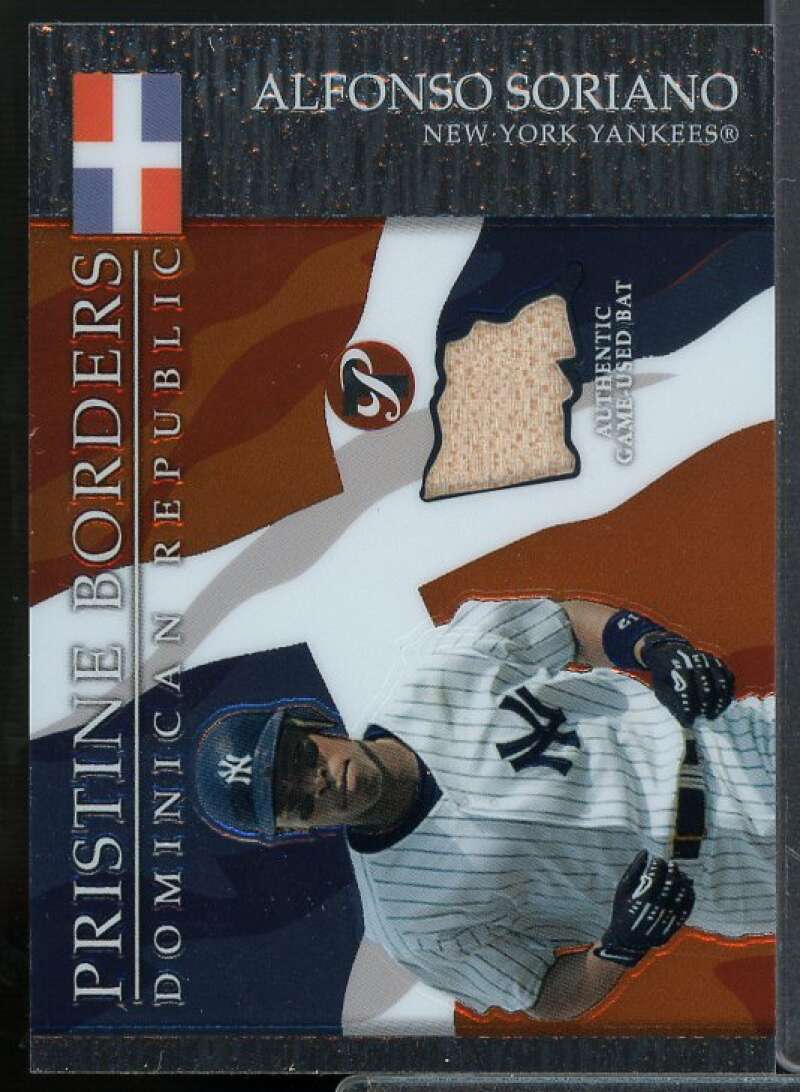 Alfonso Soriano Bat Card 2003 Topps Pristine Borders Relics #AS  Image 1