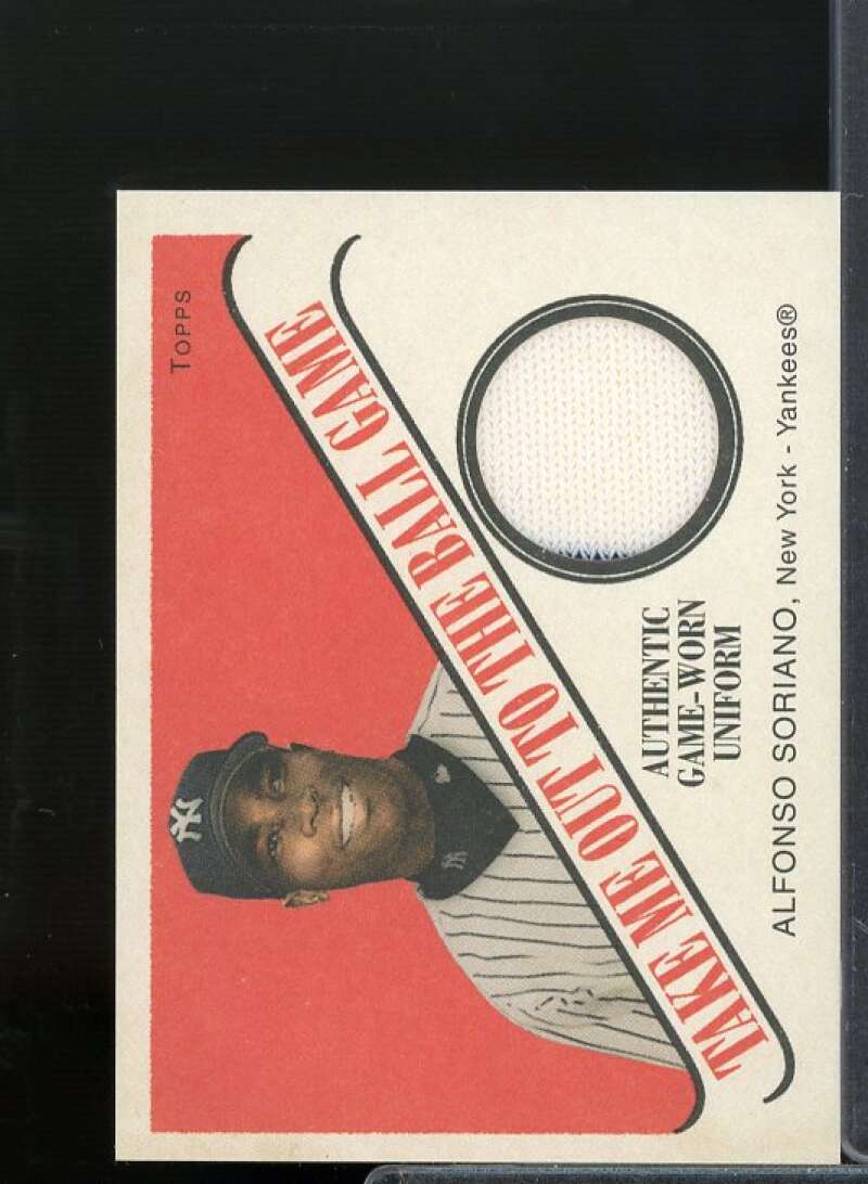 Alfonso Soriano Uni G 2004 Cracker Jack Take Me Out to the Ballgame Relics #AS  Image 1