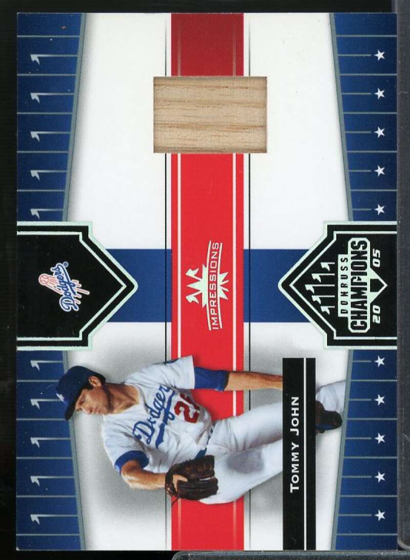 Tommy John Dgr Bat T5 Card 2005 Donruss Champions Impressions Material #84  Image 1