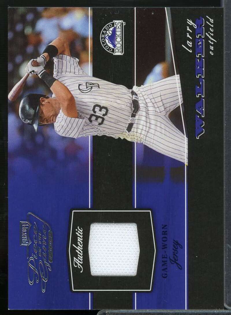 Larry Walker Jsy Card 2002 Playoff Piece of the Game Materials #49A  Image 1