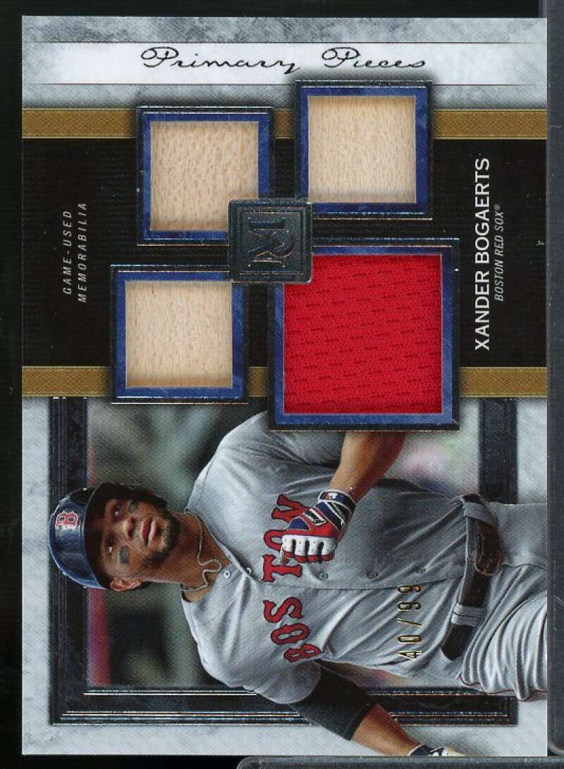 Xander Bogaerts 2020 Topps Museum Collection Primary Pieces Quad Relics #SPQRXB  Image 1