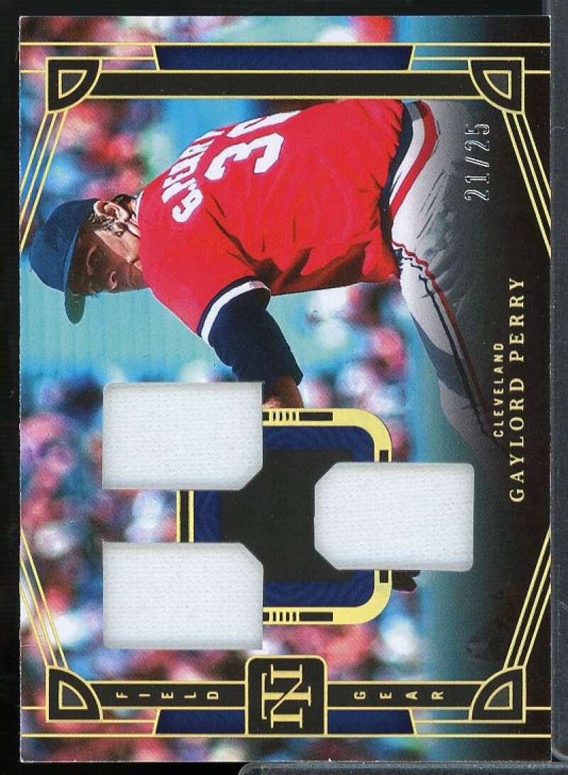 Gaylord Perry 2023 National Treasures Field Gear Triple Patches Holo Gold #5  Image 1