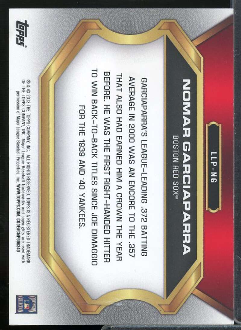 Nomar Garciaparra Card 2013 Topps Update League Leaders Pins #NG  Image 2
