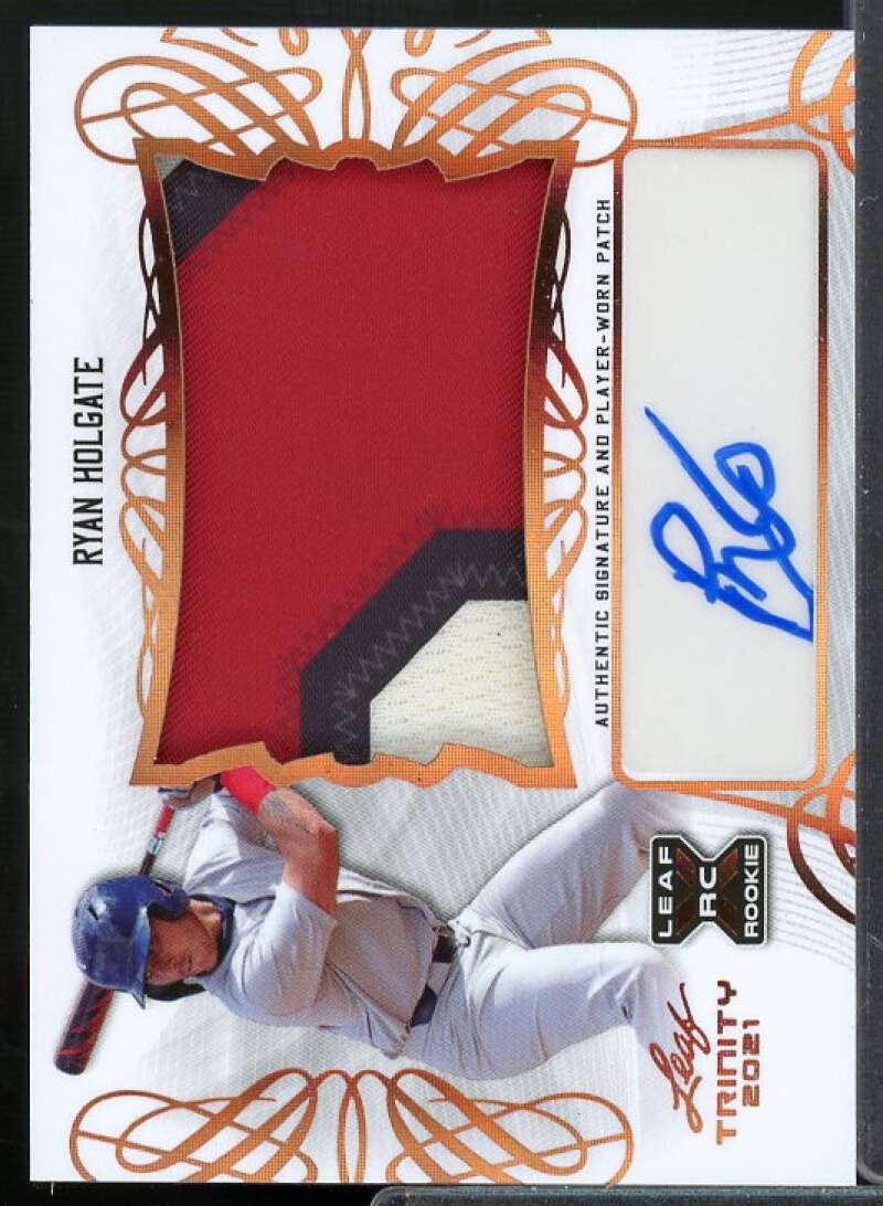 Ryan Holgate Rookie Card 2021 Leaf Trinity Patch Autographs Bronze #PARH2  Image 1