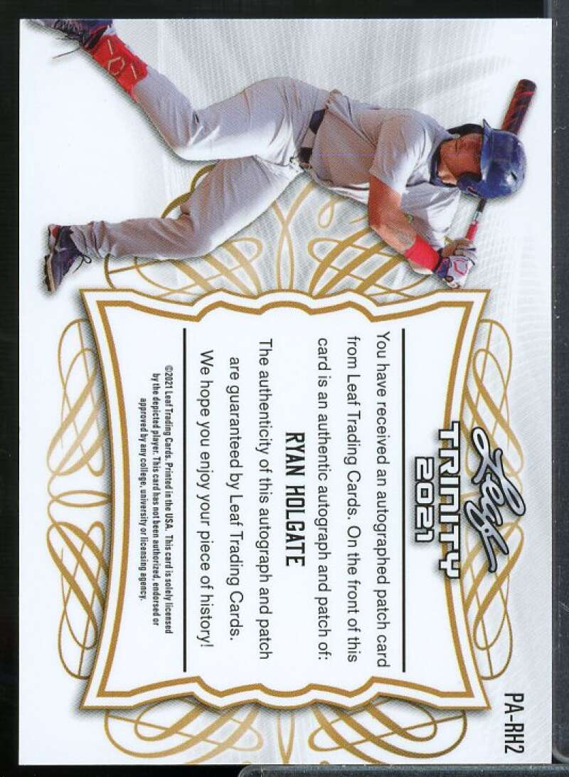 Ryan Holgate Rookie Card 2021 Leaf Trinity Patch Autographs Bronze #PARH2  Image 2