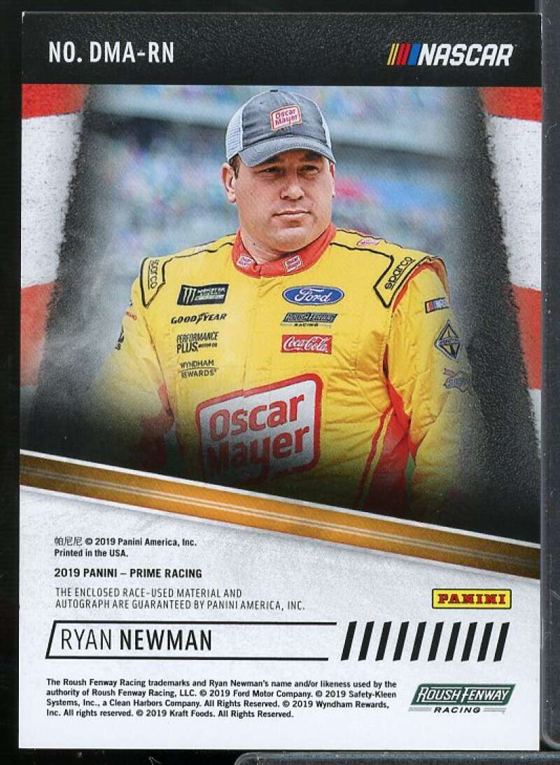 Ryan Newman Card 2019 Panini Prime Dual Material Autographs Black #11  Image 2