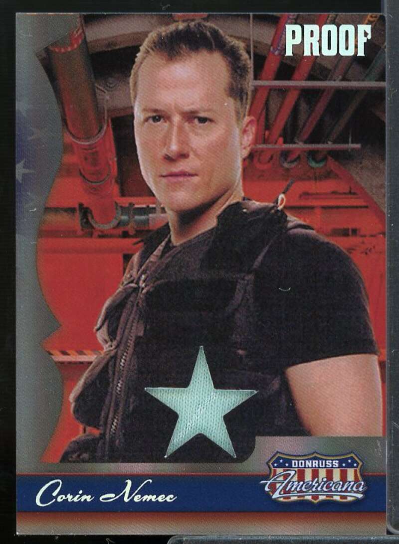 Corin Nemec Shirt Card 2007 Americana Stars Material Silver Proofs #16  Image 1