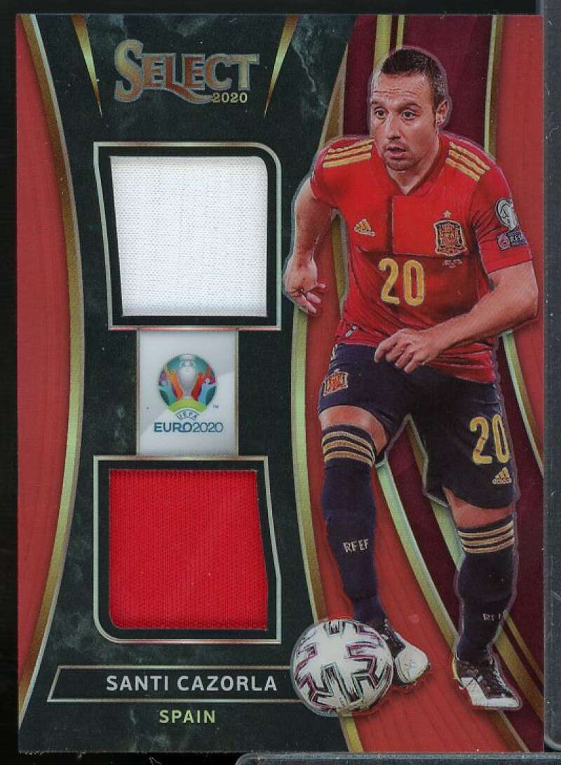 Santi Cazorla Card 2020 Select UEFA Euro Dual Jerseys Prizms Red #15  Image 1