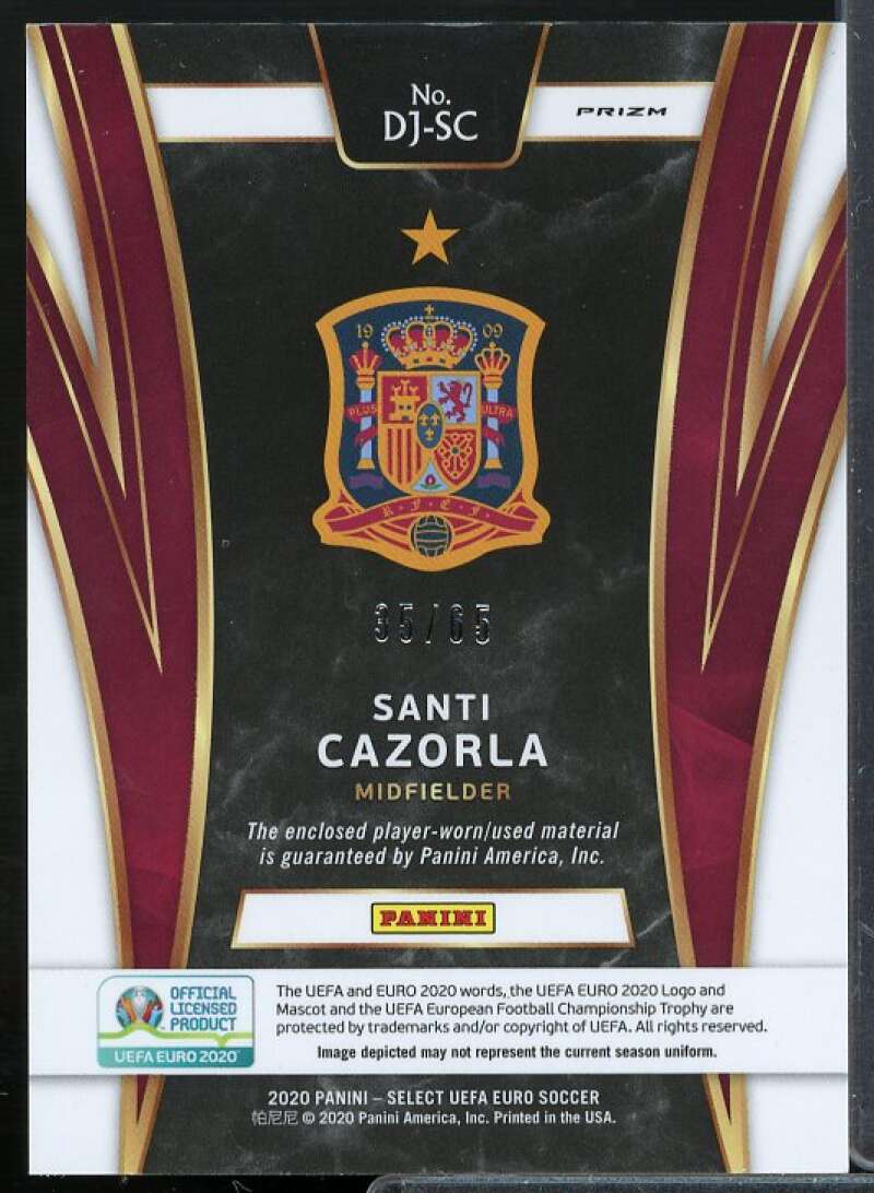 Santi Cazorla Card 2020 Select UEFA Euro Dual Jerseys Prizms Red #15  Image 2