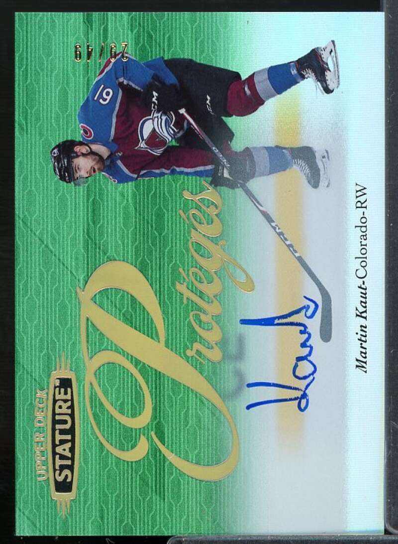 Martin Kaut Card 2020-21 Upper Deck Stature Proteges Autographs Green #P29  Image 1